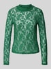 JAKE*S STUDIO WOMAN Semitransparentes Longsleeve mit Stehkragen Gruen