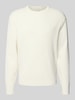 CK Calvin Klein Relaxed fit pullover in gebreide look, model 'Texture' Offwhite