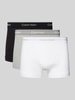 Calvin Klein Underwear Trunks mit Label-Bund im 3er-Pack Hellgrau