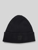 camel active Beanie mit Label-Stitching Anthrazit Melange