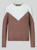 VERO MODA Regular Fit Pullover mit Woll-Anteil Modell 'PLAZA' Schoko