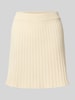 Pieces Spódnica mini z dzianiny z mieszanki bawełny model ‘JOYLYNN’ Piaskowy