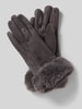 EEM Rękawiczki z obszyciem ze sztucznego futra Antracytowy