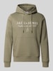 JACK & JONES Relaxed Fit Hoodie aus Baumwoll-Mix Modell 'KYLE' Khaki
