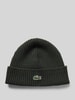 Lacoste Sport Grobstrick-Beanie aus Wolle Khaki