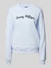 Tommy Hilfiger Sweatshirt mit Label-Stitching Modell 'SCRIPT' Hellblau