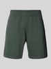 EA7 Emporio Armani Sweatshorts met elastische band, model 'TRAIN' Donkergroen