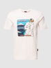 Napapijri T-shirt z nadrukiem z logo model ‘S-SANGAY’ Jasnofioletowy