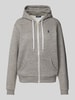 Polo Ralph Lauren Sweatjacke mit Logo-Stitching Mittelgrau Melange