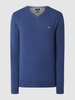 Fynch-Hatton Pullover aus Merinowoll-Kaschmir-Mix Marineblau meliert