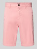 BOSS Orange Slim Fit Chino-Shorts mit Gürtelschlaufen Pink