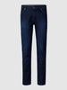 Christian Berg Men Slim fit jeans met stretch Rookblauw