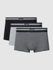 Jockey Trunks mit Logo-Detail im 3er-Pack Anthrazit Melange