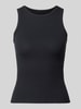 REVIEW Tanktop mit Feinripp Black