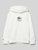 Lacoste Hoodie met labelprint Offwhite