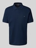Christian Berg Men Poloshirt mit Logo-Stitching Dunkelblau