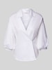 Rich & Royal Slim Fit Bluse mit tiefem V-Ausschnitt Weiss