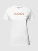 BOSS Orange T-Shirt mit Brand-Schriftzug Modell 'Elogo' Weiß