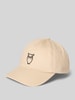 Knowledge Cotton Apparel Basecap mit Motiv-Stitching Beige