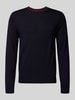 PAUL SMITH Strickpullover mit gerippten Abschlüssen Marine