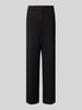 comma Straight Leg Stoffhose mit Gürtelschlaufen Black