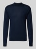 Manuel Ritz Gebreide pullover van merinowol Marineblauw