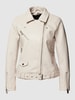 WITHBLACK Jacke in Leder-Optik Offwhite