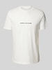 ARMANI EXCHANGE T-shirt z nadrukiem z logo Złamany biały