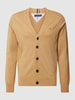 Tommy Hilfiger Cardigan met labelstitching Kaki