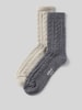 s.Oliver RED LABEL Socken mit Flechtmuster im 2er-Pack Anthrazit