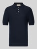 GRAN SASSO Regular Fit Poloshirt mit Strukturmuster Marine