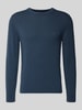 Marc O'Polo Regular Fit Strickpullover aus Baumwoll-Schurwoll-Mix Rauchblau