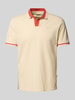 Blend Regular fit poloshirt met V-hals, model 'Evo' Zand
