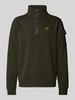 PME Legend Sweatshirt mit Stehkragen Oliv