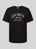 Les Deux T-Shirt mit Label-Stitching Modell 'Ivy' Black