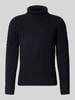 Superdry coltrui met kabelpatroon Donkerblauw gemêleerd