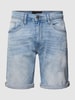 Blend Slim Fit Jeansshorts im 5-Pocket-Design Hellblau