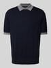 ARMANI EXCHANGE Regular fit poloshirt met contrastgarnering Marineblauw