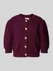 Bash Strickjacke mit durchgängiger Knopfleiste Modell 'Garance' Bordeaux