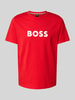 BOSS T-shirt z nadrukiem z logo Czerwony