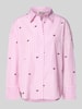 ONLY Regular Fit Hemdbluse mit Allover-Muster Modell 'OREGON' Rosa Melange