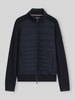 BOSS Regular Fit Strickjacke aus Baumwoll-Schurwoll-Mix Modell 'H-Facente' Marine