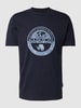 Napapijri T-shirt met labelprint, model 'BOLLO' Marineblauw