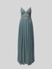 Mascara Abendkleid mit Spitzenbesatz Schilf