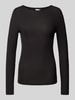 Tommy Hilfiger Longsleeve mit geripptem Rundhalsausschnitt Black