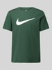 Nike Regular Fit T-Shirt aus reiner Baumwolle Dunkelgruen