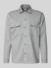 Roy Robson Regular fit overhemdjack met kentkraag Lichtgrijs