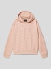 Guess Hoodie met all-over labelprint Lichtroze