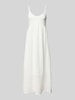Only Sukienka midi z haftem angielskim model ‘ELLEN’ Złamany biały