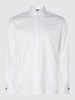 Eterna Koszula biznesowa o kroju regular fit z diagonalu Biały